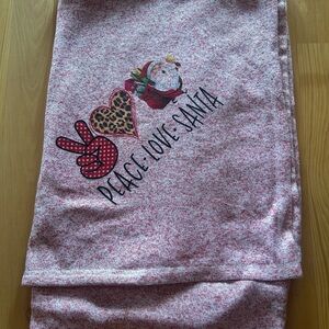 Port and Company Red and White Santa Throw Blanket